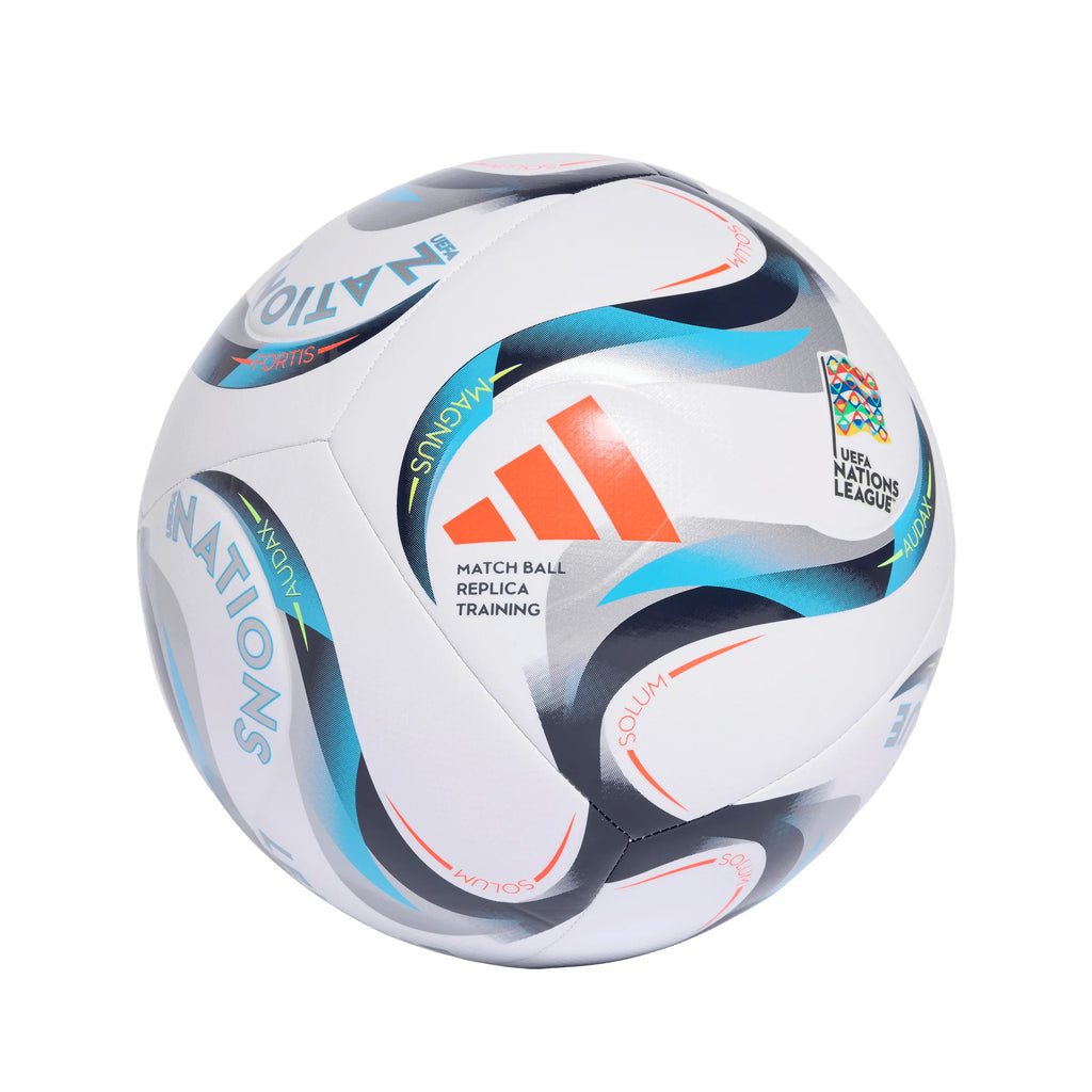 adidas UEFA Nations League 26 27 Training Soccer Ball White Lemon Silver