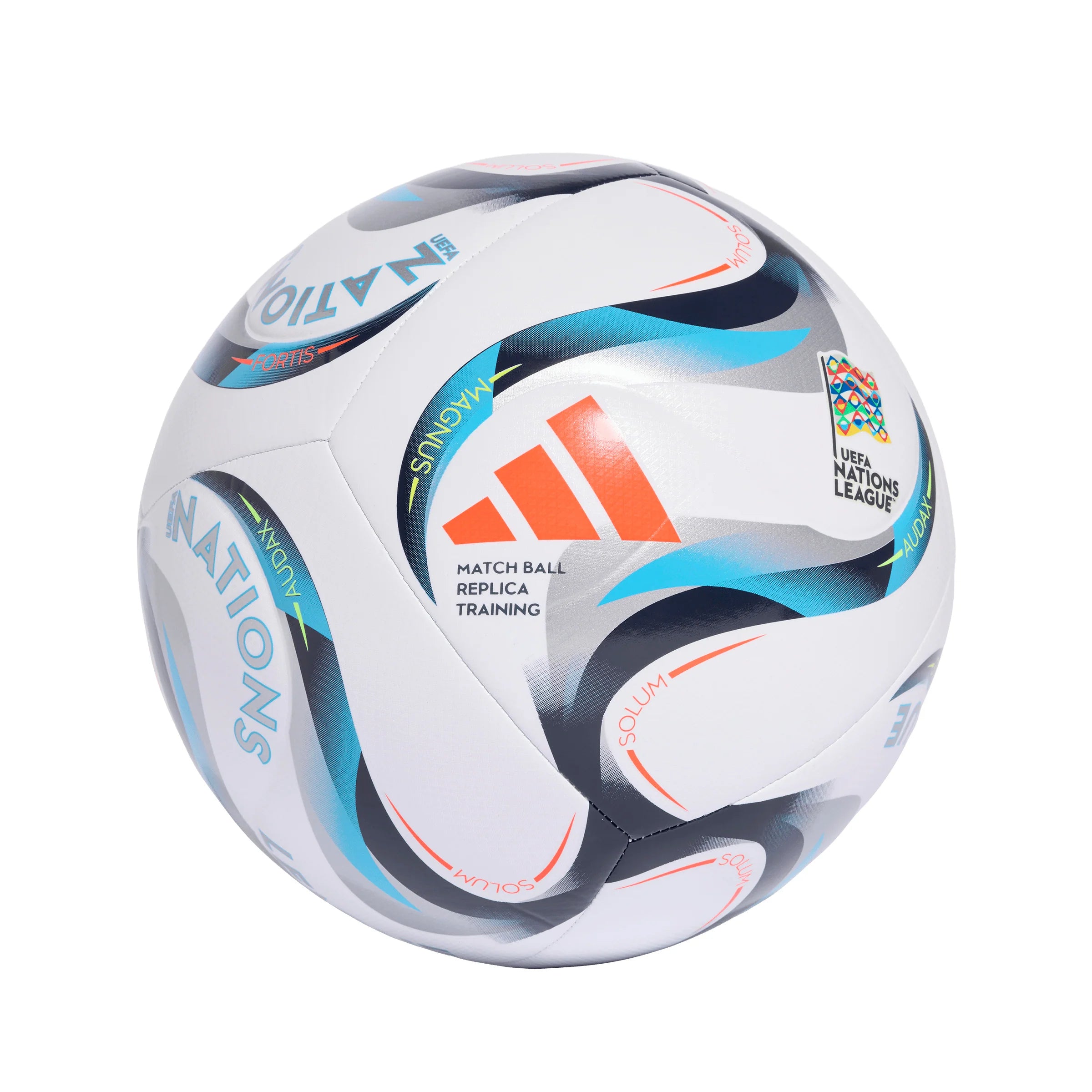 adidas UEFA Nations League 26 27 Training Soccer Ball White Lemon Silver