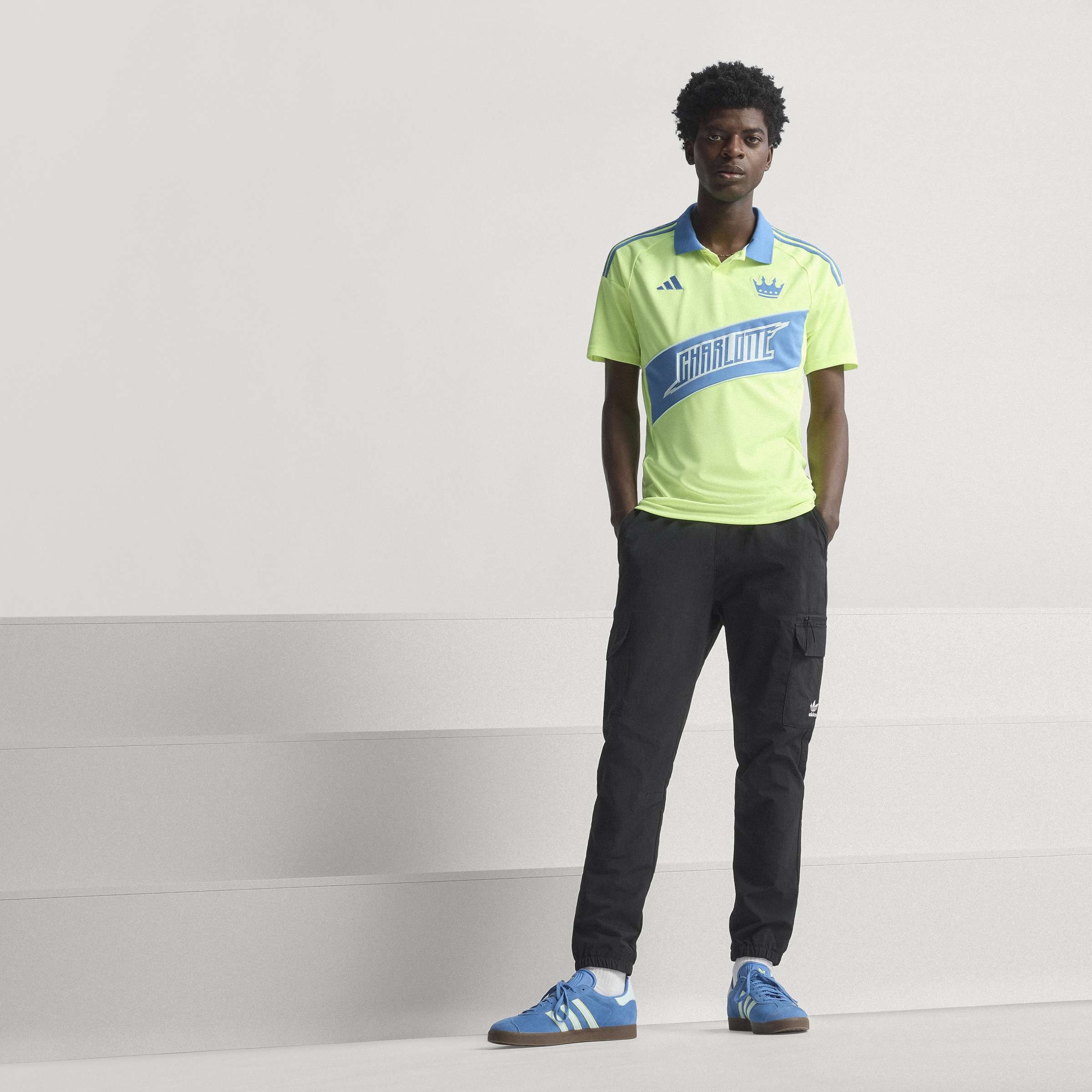 adidas Mens Charlotte FC Third Soccer Jersey 25 26 Yellow
