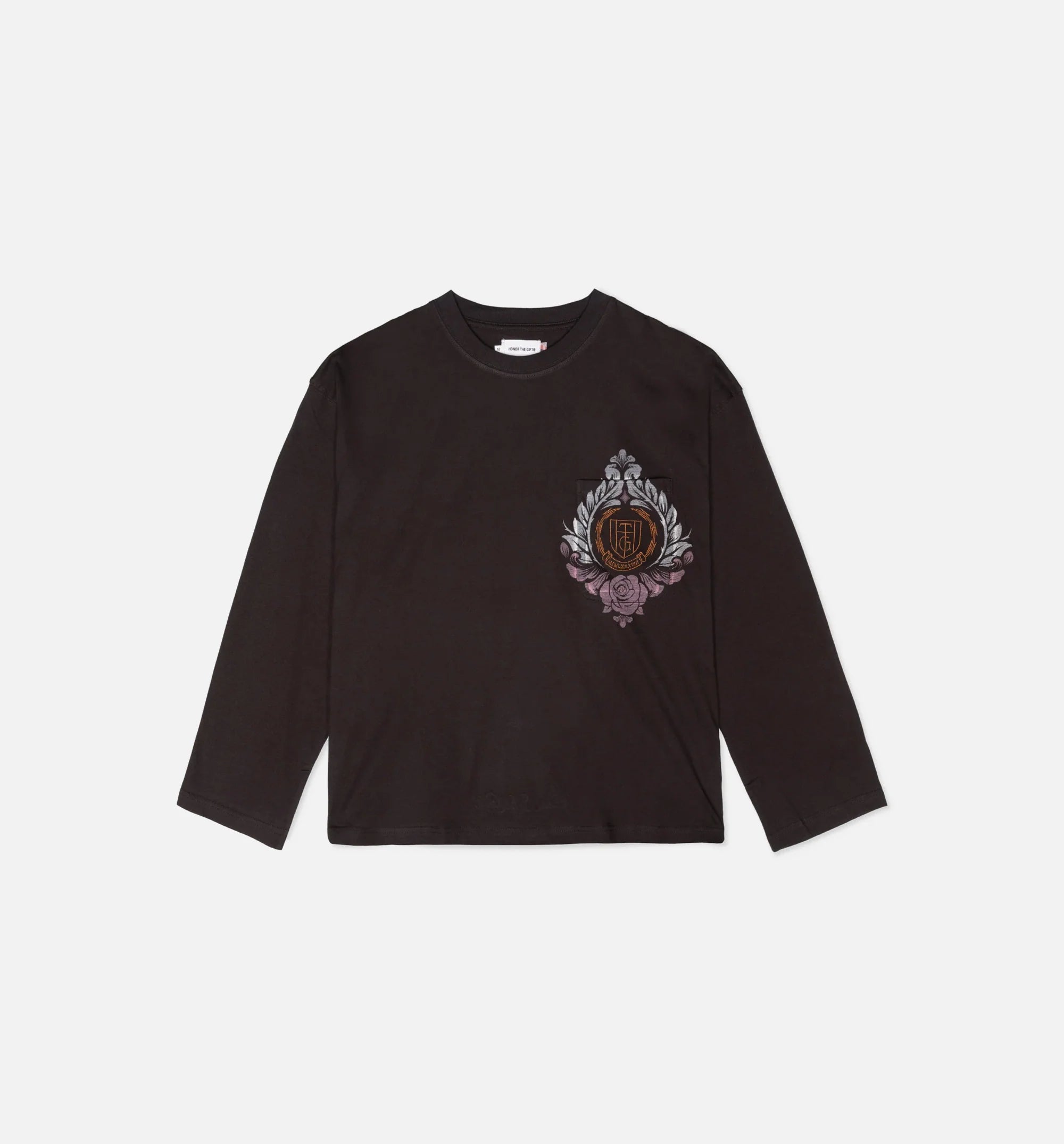 HTG Box Mens Long Sleeve Shirt Black