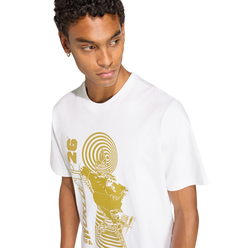 adidas FIFA World Cup 26 World Cup Tour Mens Soccer T Shirt White