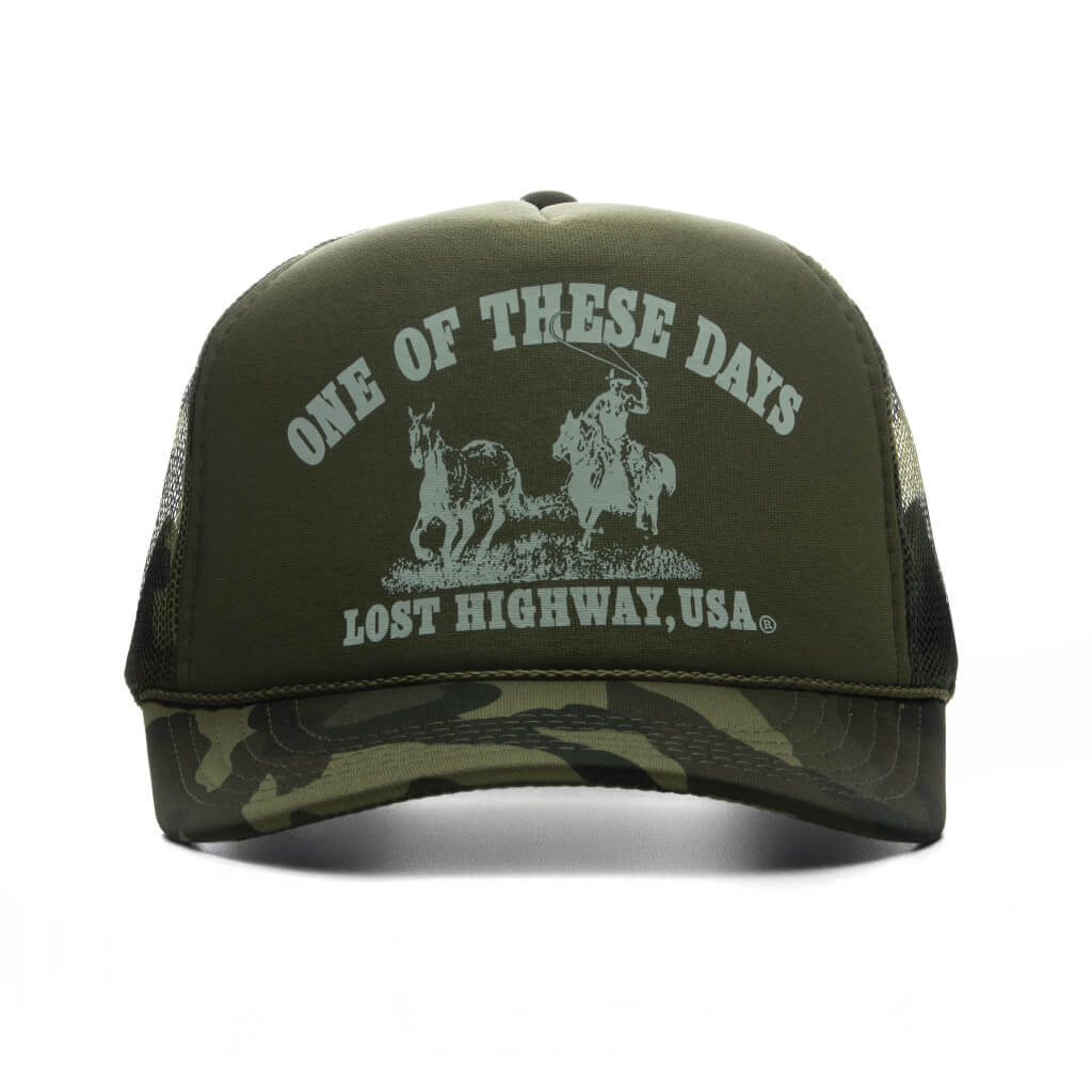 Lost Highway Trucker Dark Green Camo
