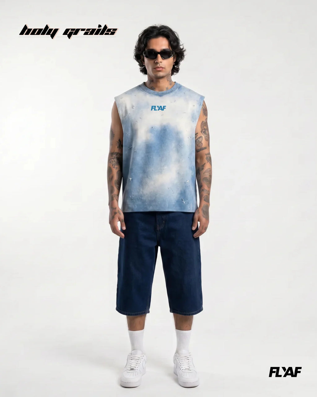 Bleach Blue Wash Tank Top HG x FLYAF
