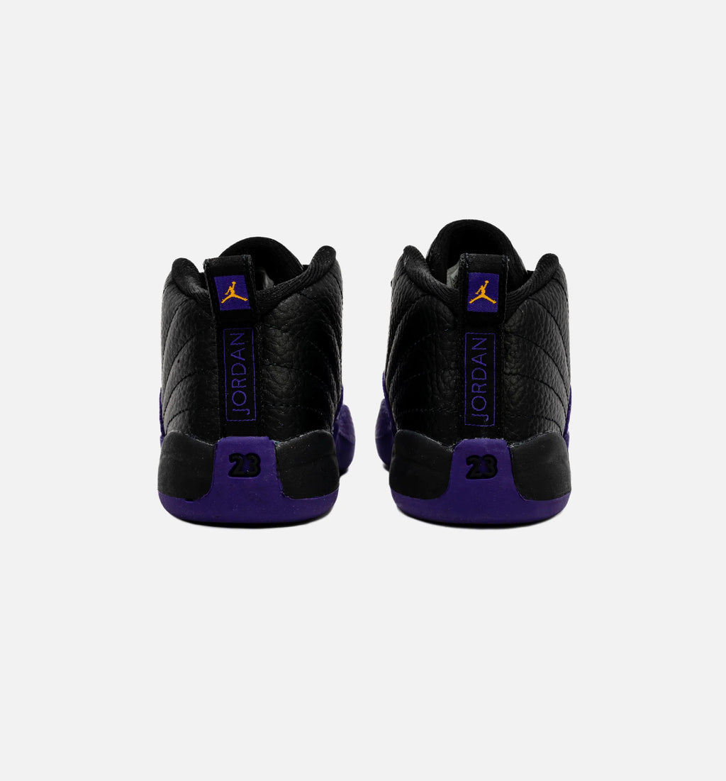 Air Jordan 12 Retro Field Purple Infant Toddler Lifestyle Shoe Black Purple
