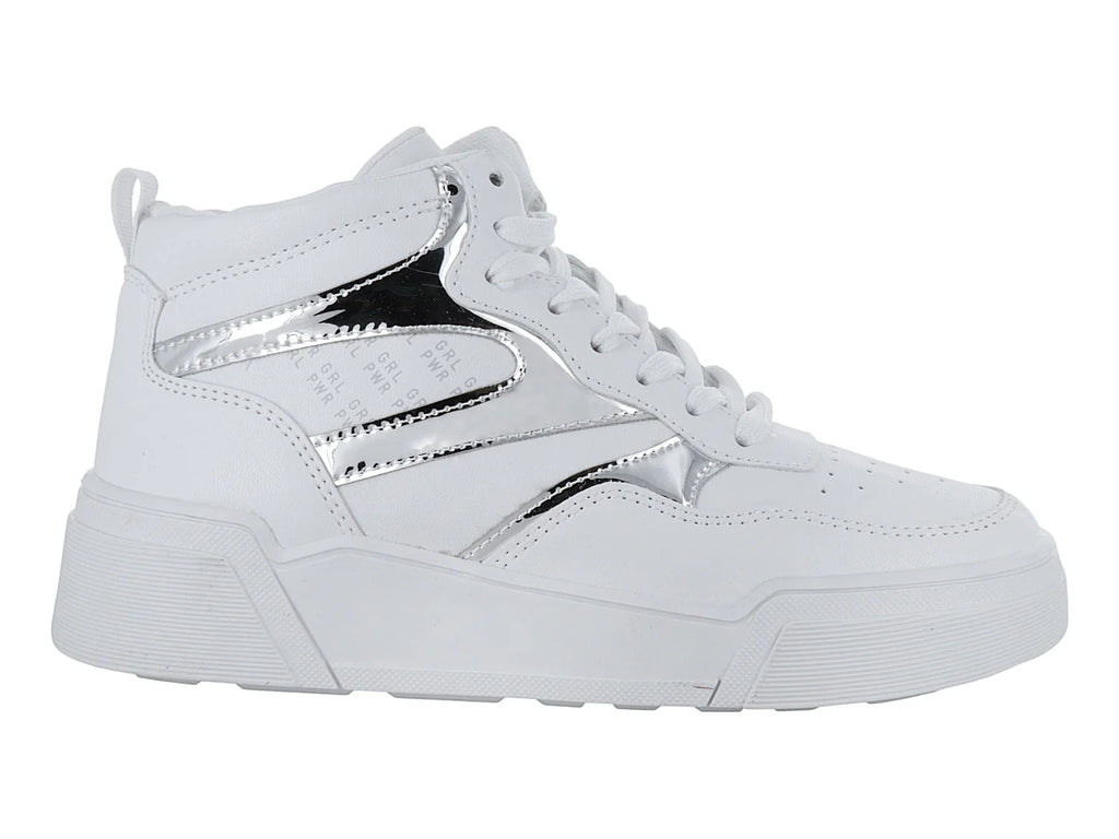 Tenis Clasben Blanco Plata para Mujer