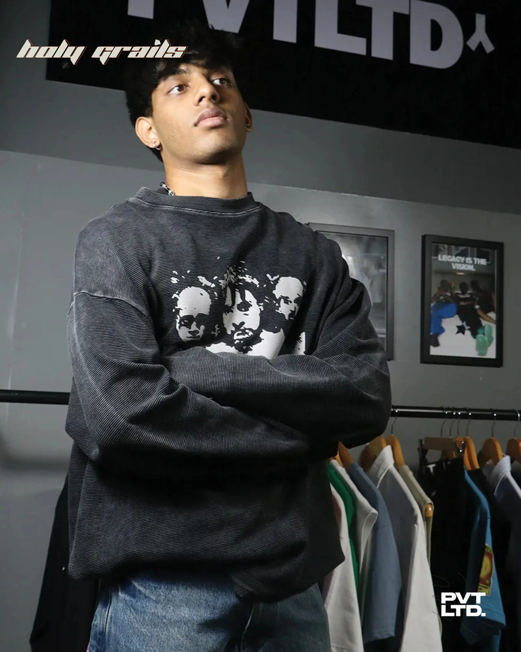 Cinema Ribbed Full Sleeve Tee HG x Pvt Ltd