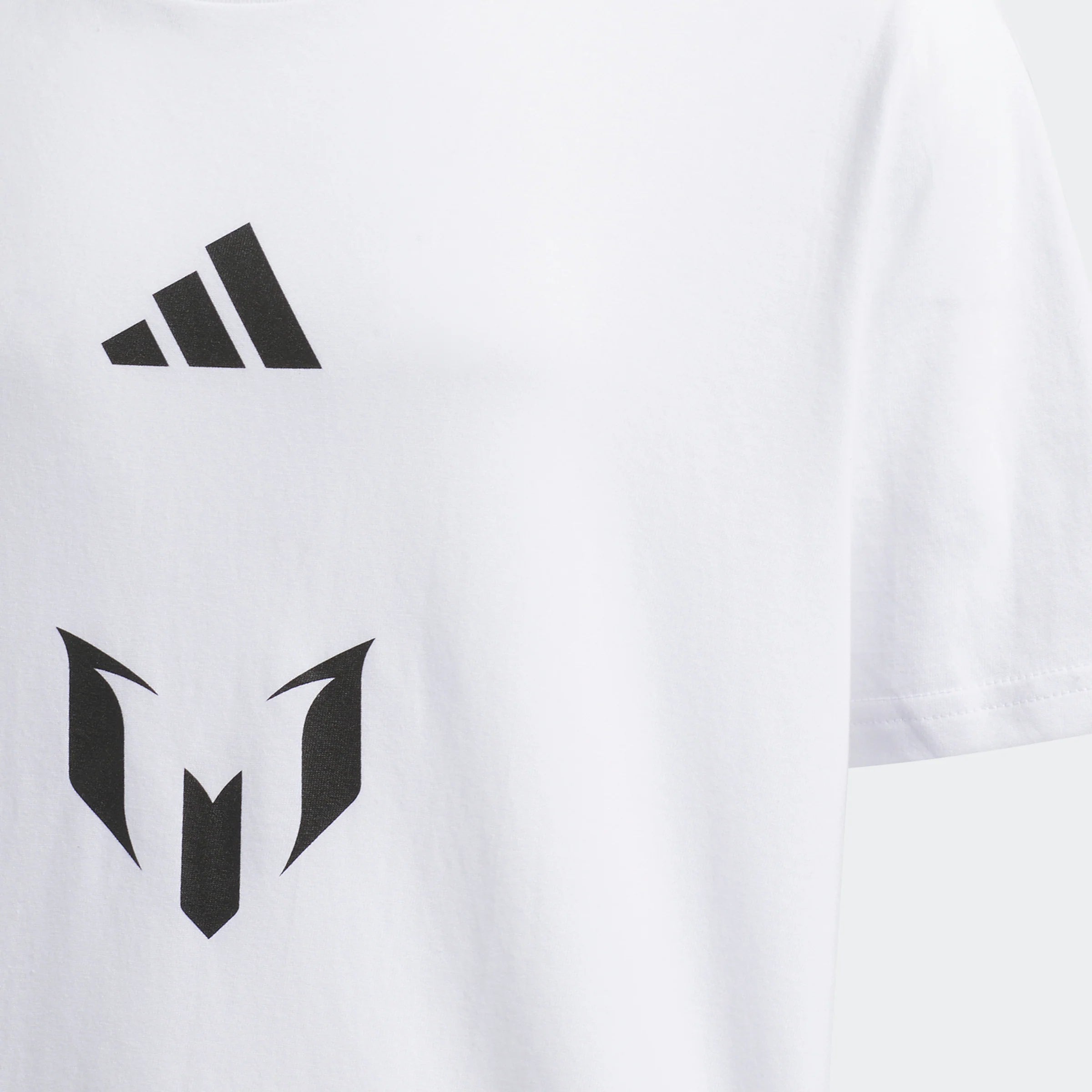 adidas Messi Youth Cotton Tee White Pink