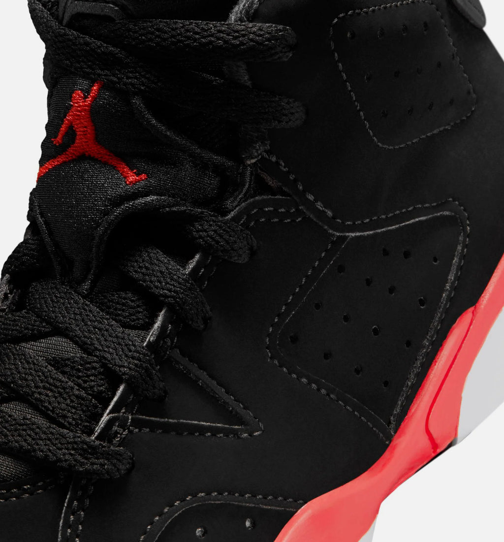 Air Jordan 6 Retro Infrared Salesman Preschool Lifestyle Shoe Black Light Crimson