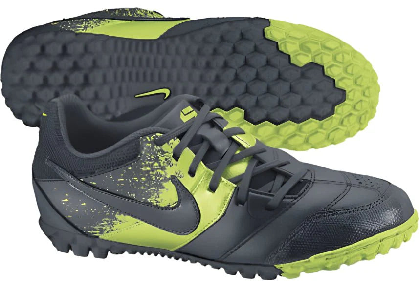 Nike Jr 5 Bomba TF Turf Soccer Cleats Metallic Grey Electricity