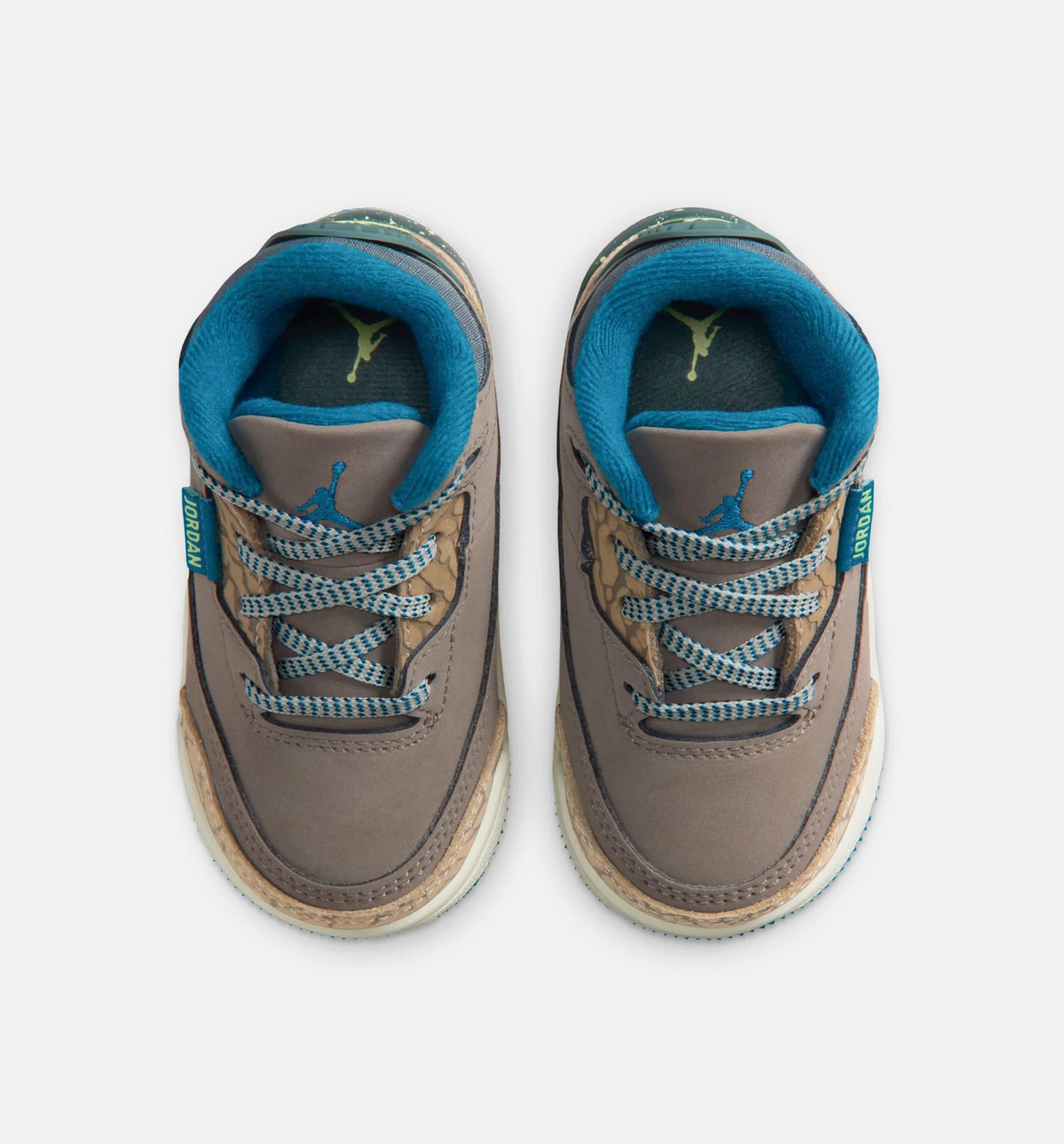 Air Jordan 3 Retro Olive Grey Infant Toddler Lifestlye Shoe Olive Grey Green Abyss Khaki Sea Glass