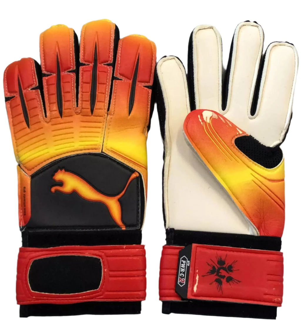 PUMA PowerCat 21 Grip RC Goalkeeper Gloves Yellow Red