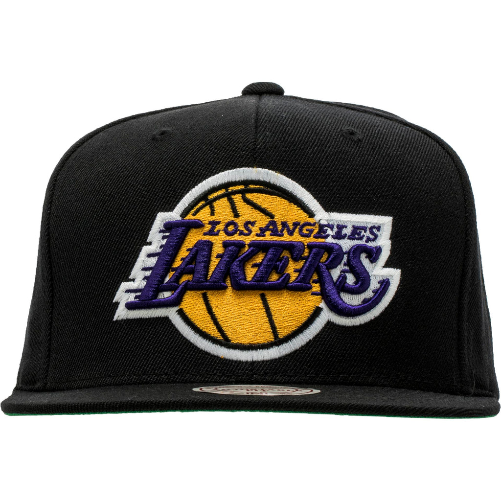 Los Angeles Lakers NBA Snapback Hat Mens Black Yellow