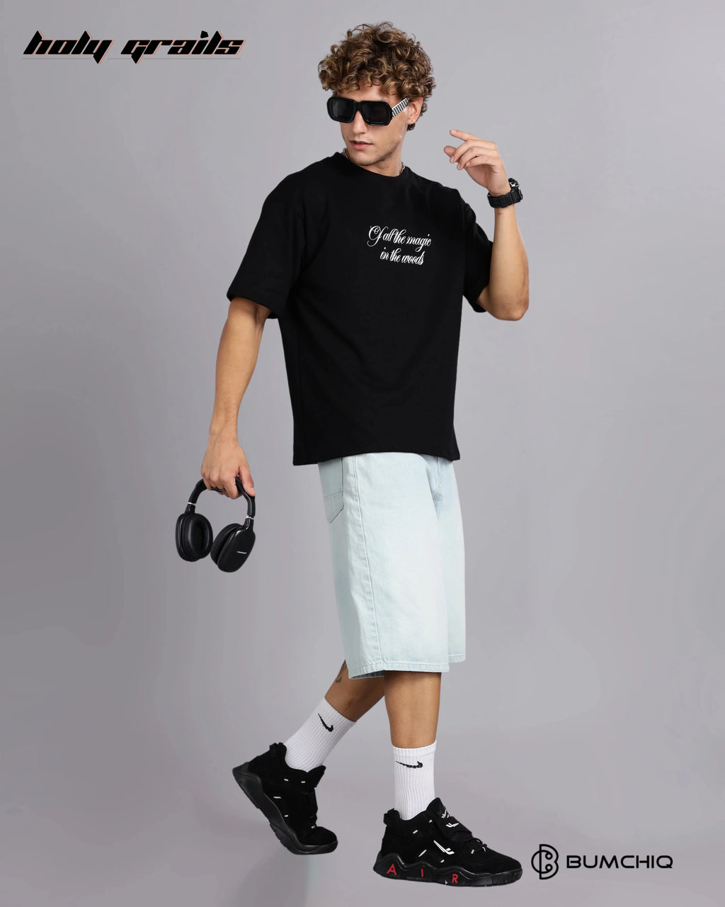 Deer Black Oversize Tee HG x Bumchiq