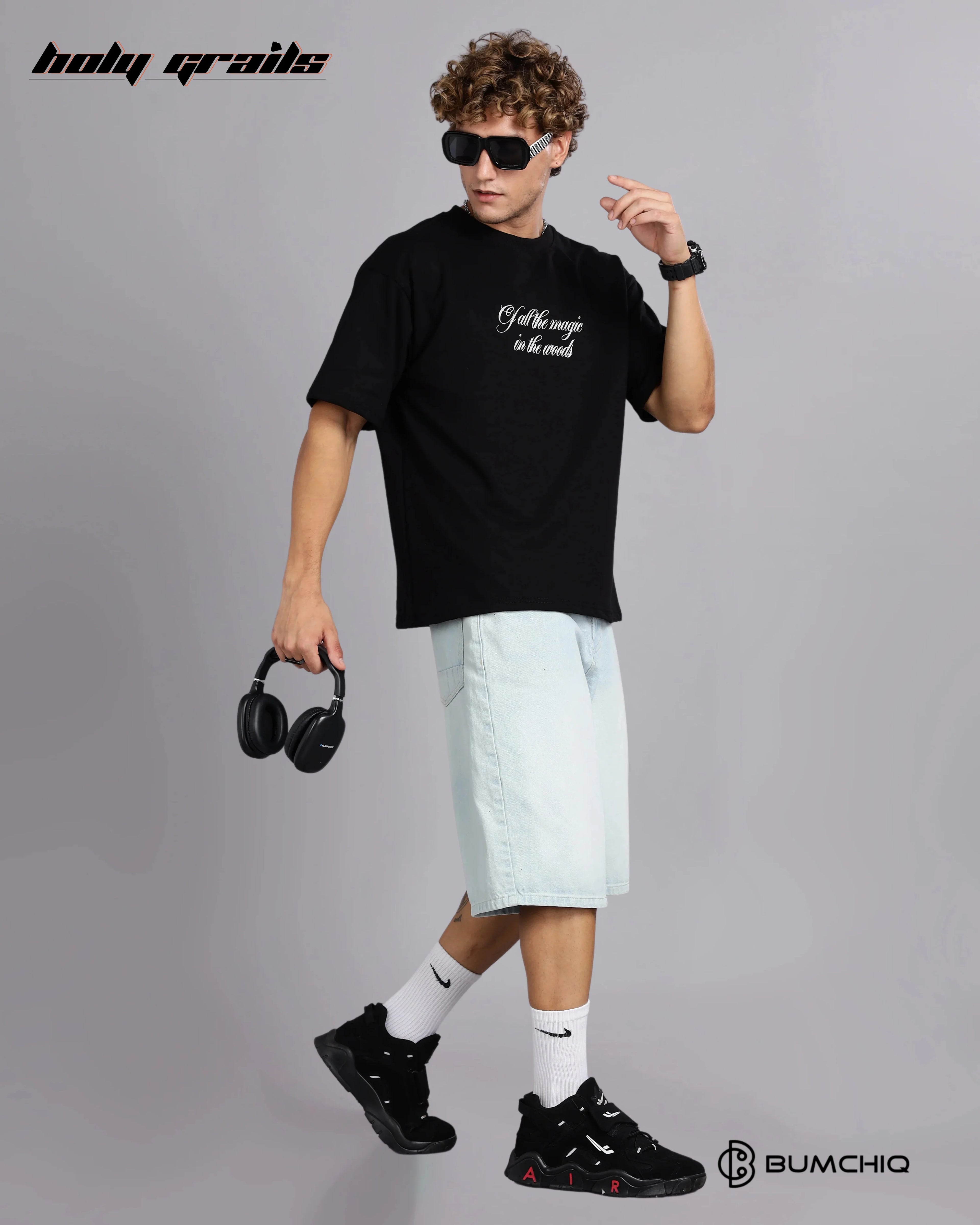 Deer Black Oversize Tee HG x Bumchiq