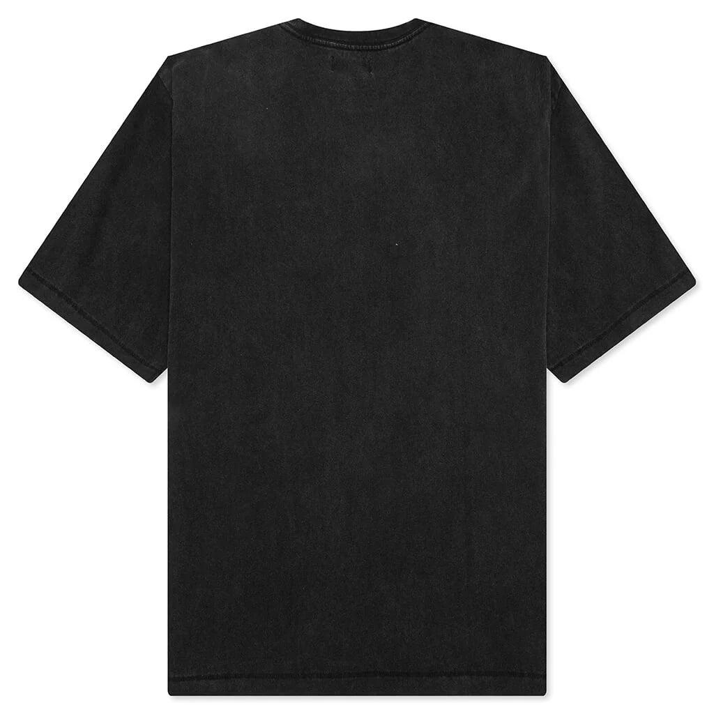 Smiley Full Face T Shirt Washed Black