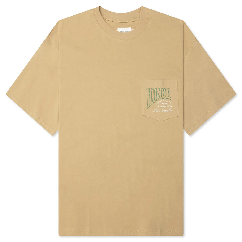 B Summer HTG Cigar Label Short Sleeve Tee Tan