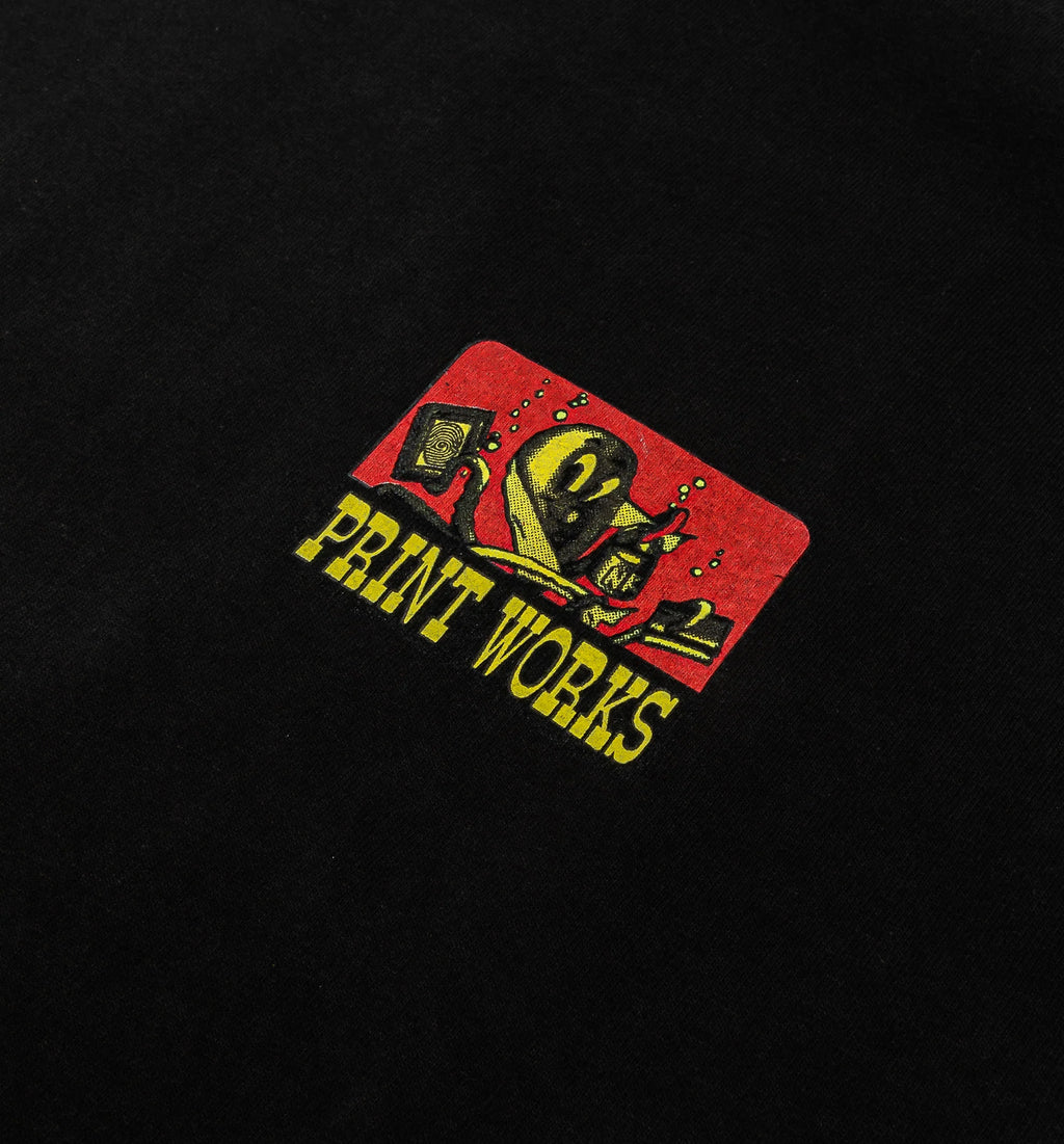 The Works Logo Mens Short Sleeve Shirt Black