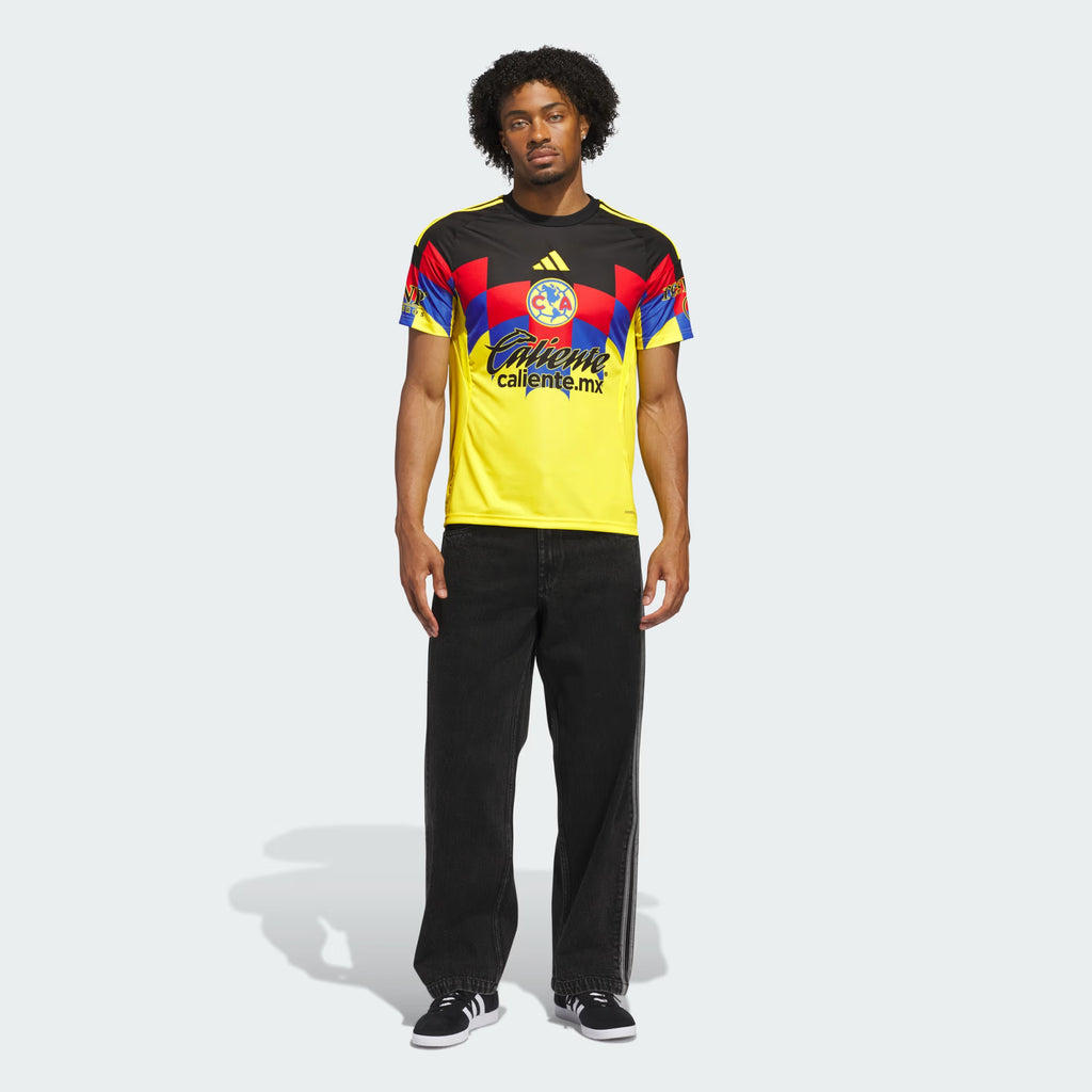 adidas Club America Mens Home Soccer Jersey 25 26 Yellow