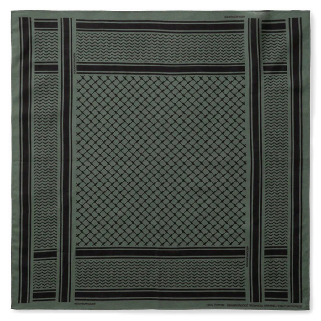 Shemagh Pattern Bandana Olive Drab