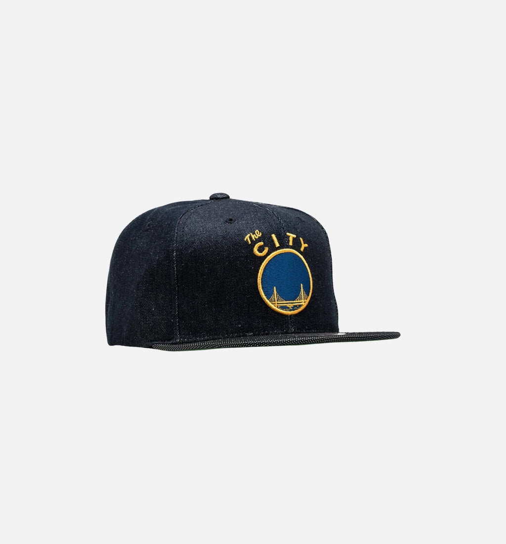 San Francisco Warriors Snapback Mens Denim Yellow Blue
