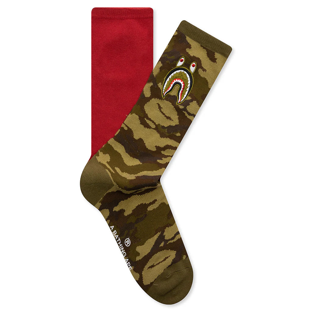 1st Shark Socks Red