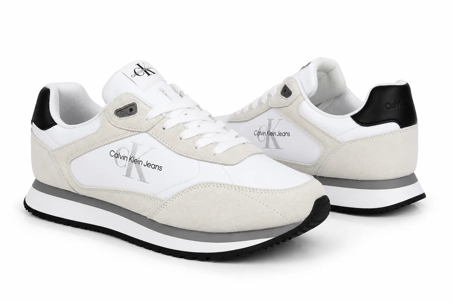 Calvin Klein Jeans Retro Runner Blanc Beige