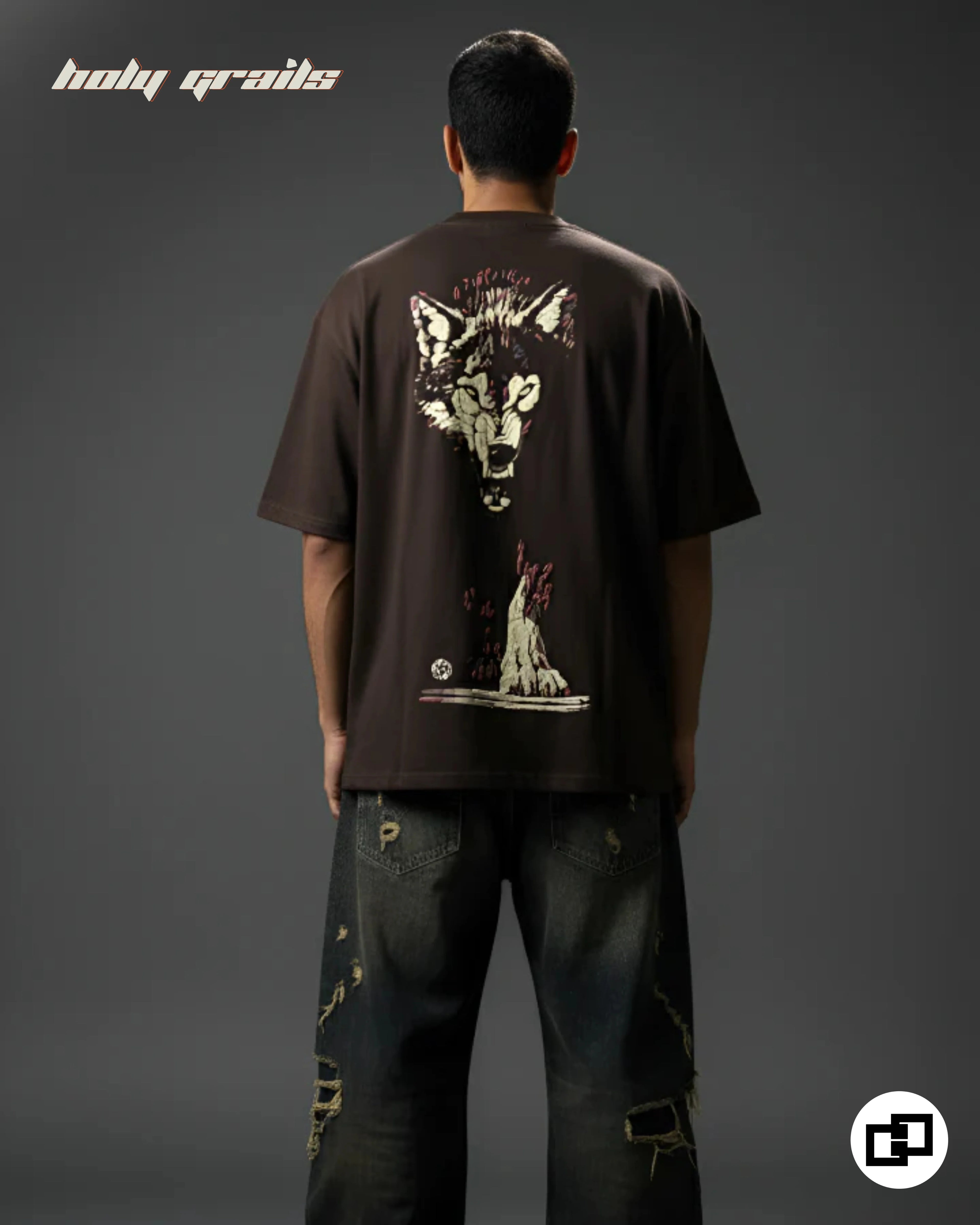 Wolf Brown Oversize T Shirt HG x Grey Hound