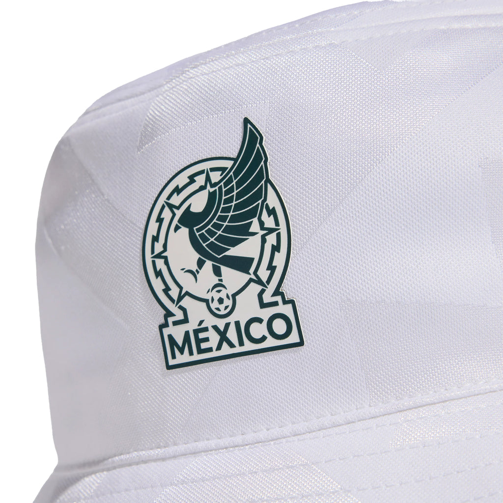 adidas Mexico Soccer Bucket Hat White Aurora Ivy