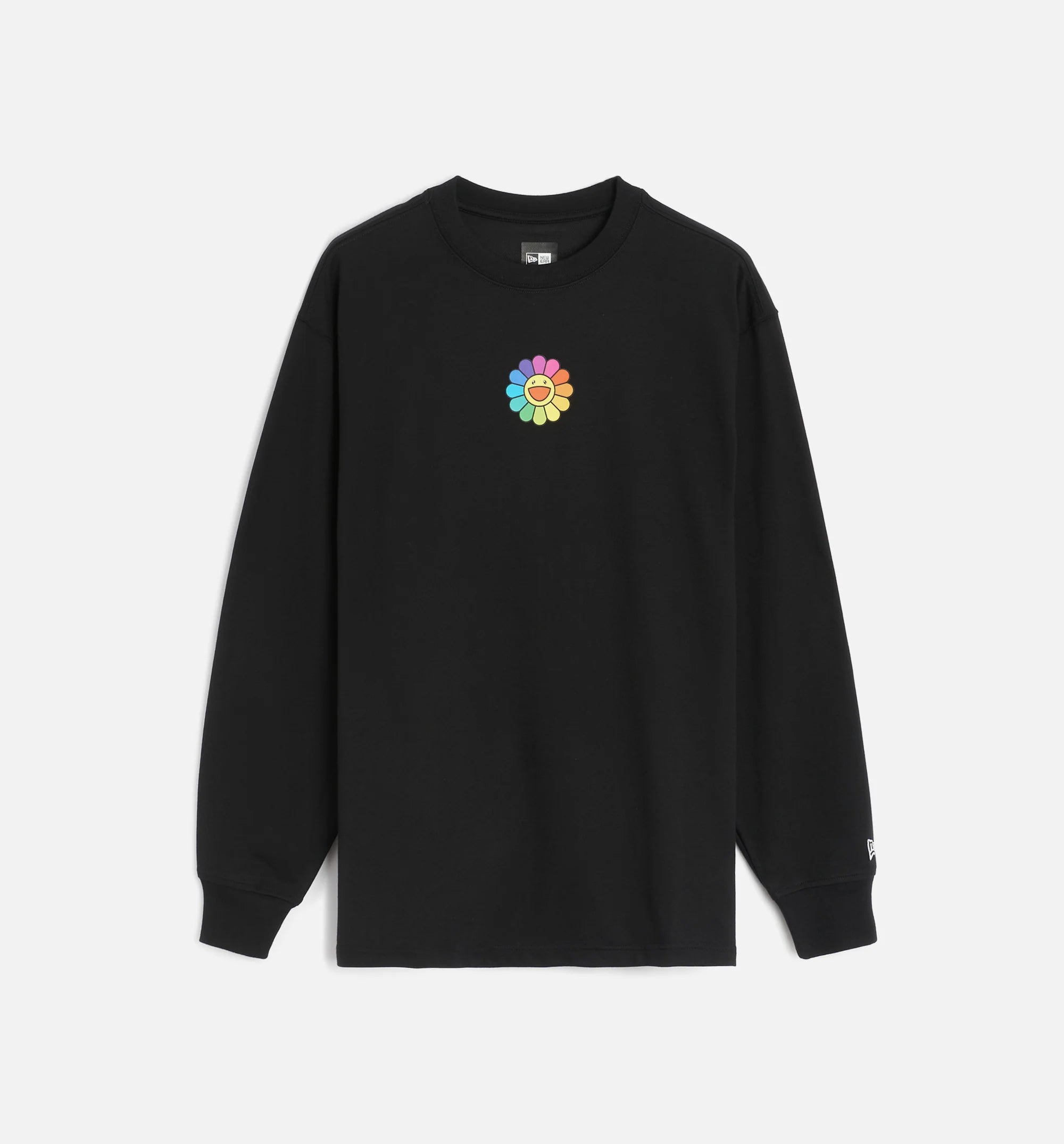 Takashi Murakami Flower Flag Mens Long Sleeve Shirt Black