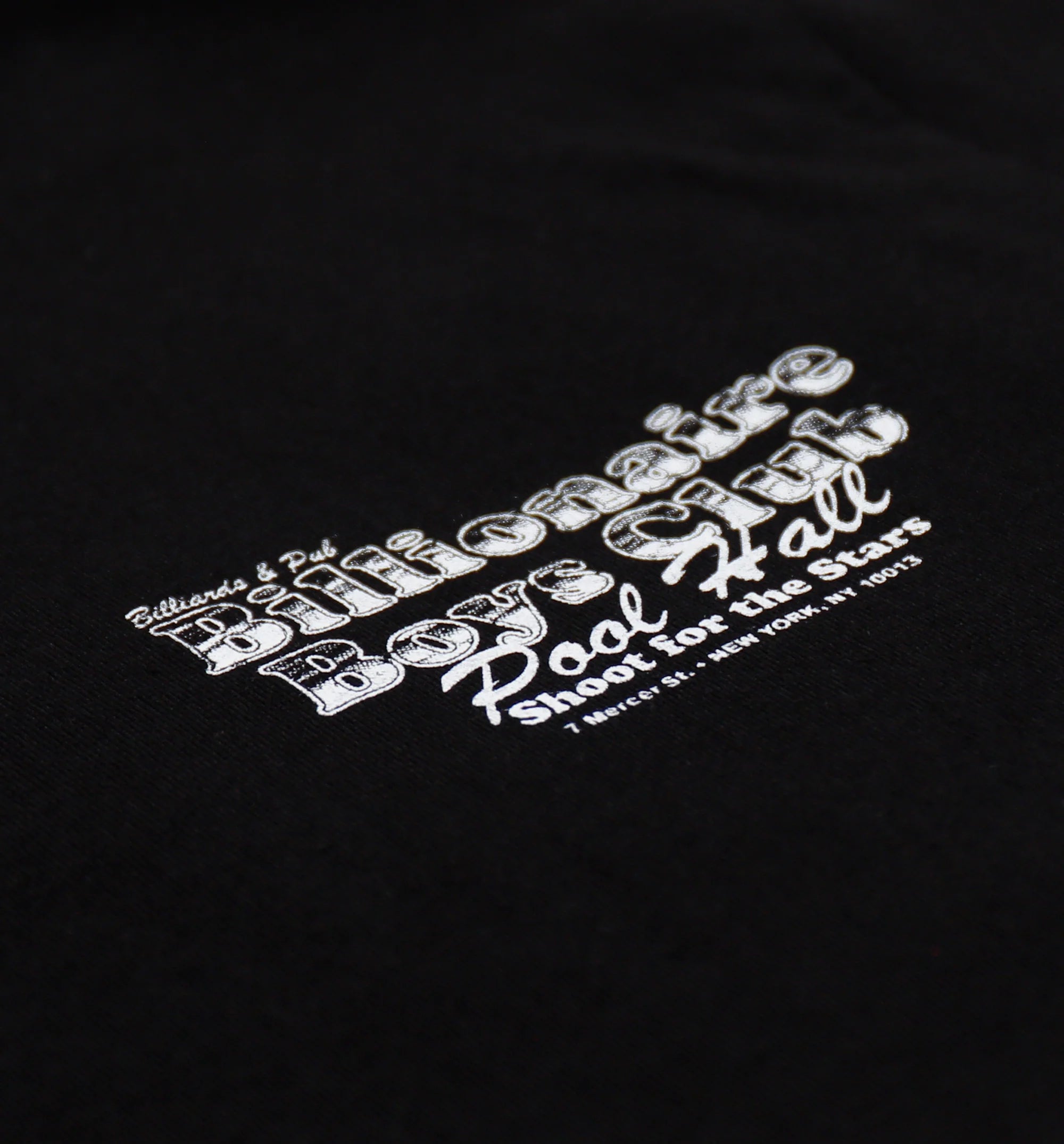 BB Pool Hall Short Sleeve Tee Mens T shirt Black
