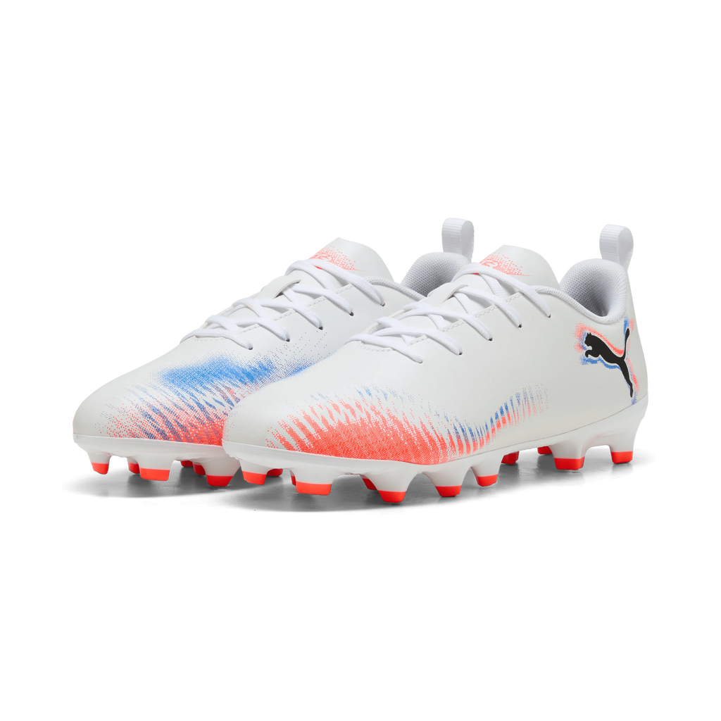 PUMA Future 8 Play FG AG Youth Soccer Cleats White Black