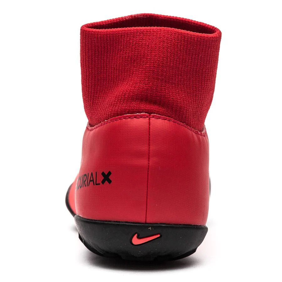 Nike Kids Nike MercurialX Victory VI CR7 Dynamic Fit TF Artificial Turf Football Boot Red Black Crimson