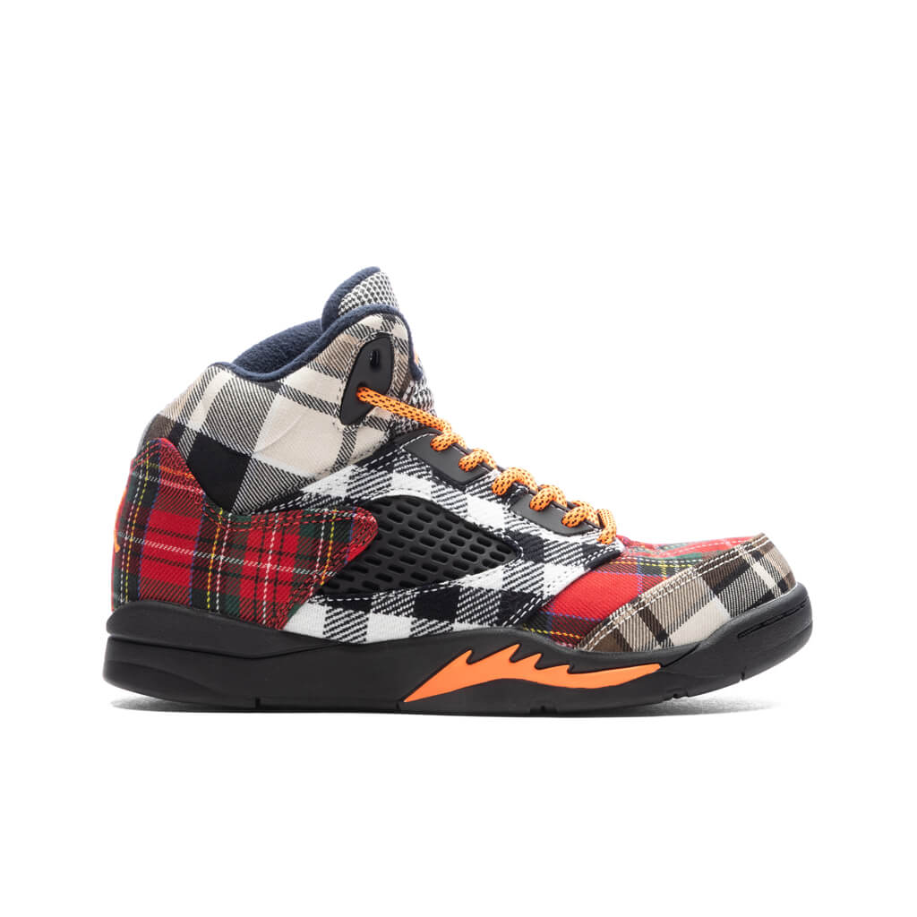 Air Jordan 5 Retro PS Plaid Black Total Orange Dark Obsidian
