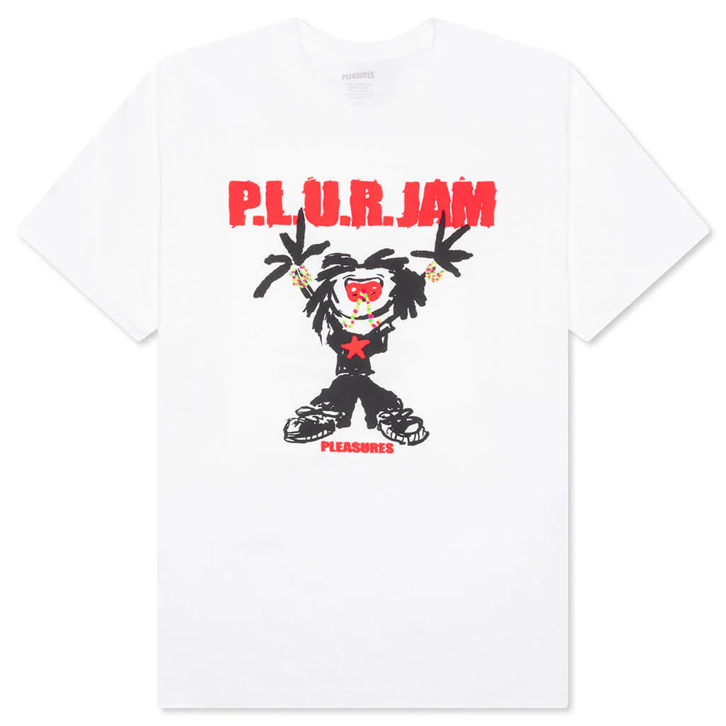 PLUR Jam T Shirt White