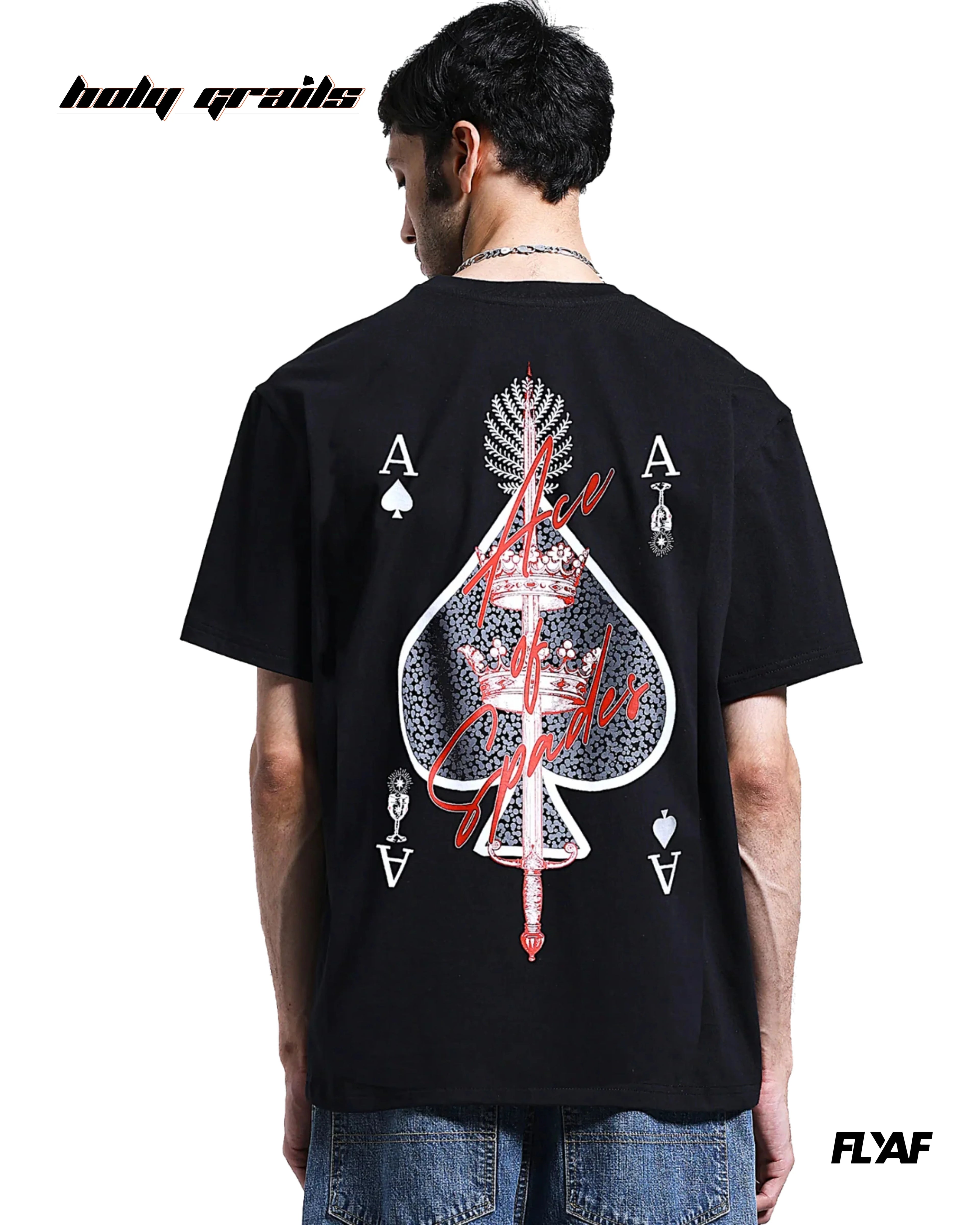 Ace of Spades Black Oversize Tee HG x FLYAF