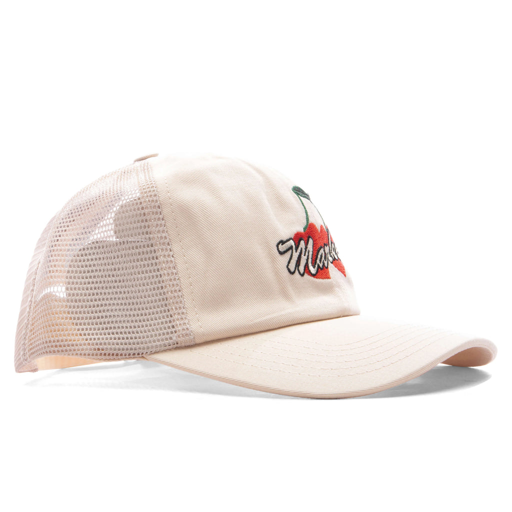 Double Cherries Trucker Hat Unbleached Cotton