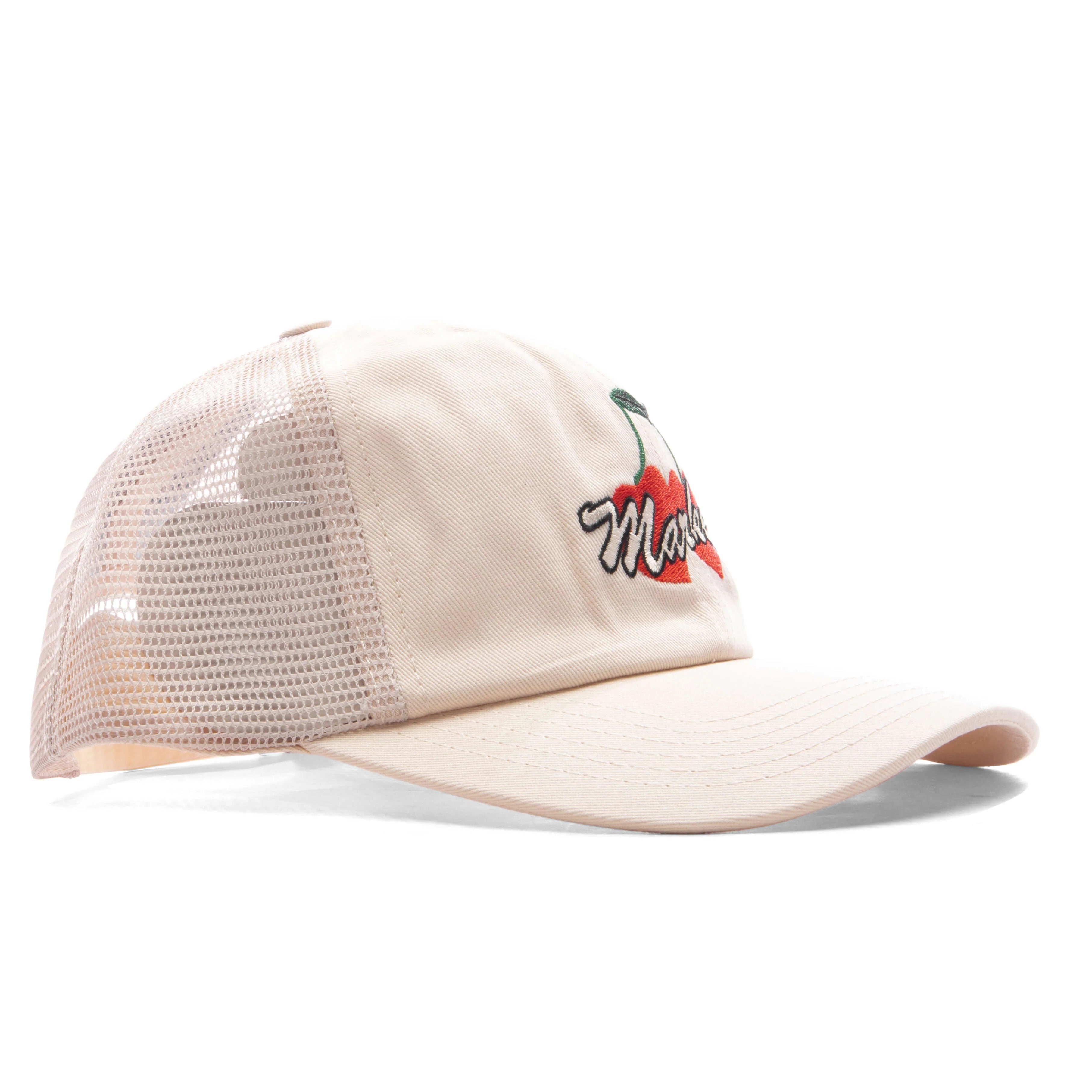 Double Cherries Trucker Hat Unbleached Cotton