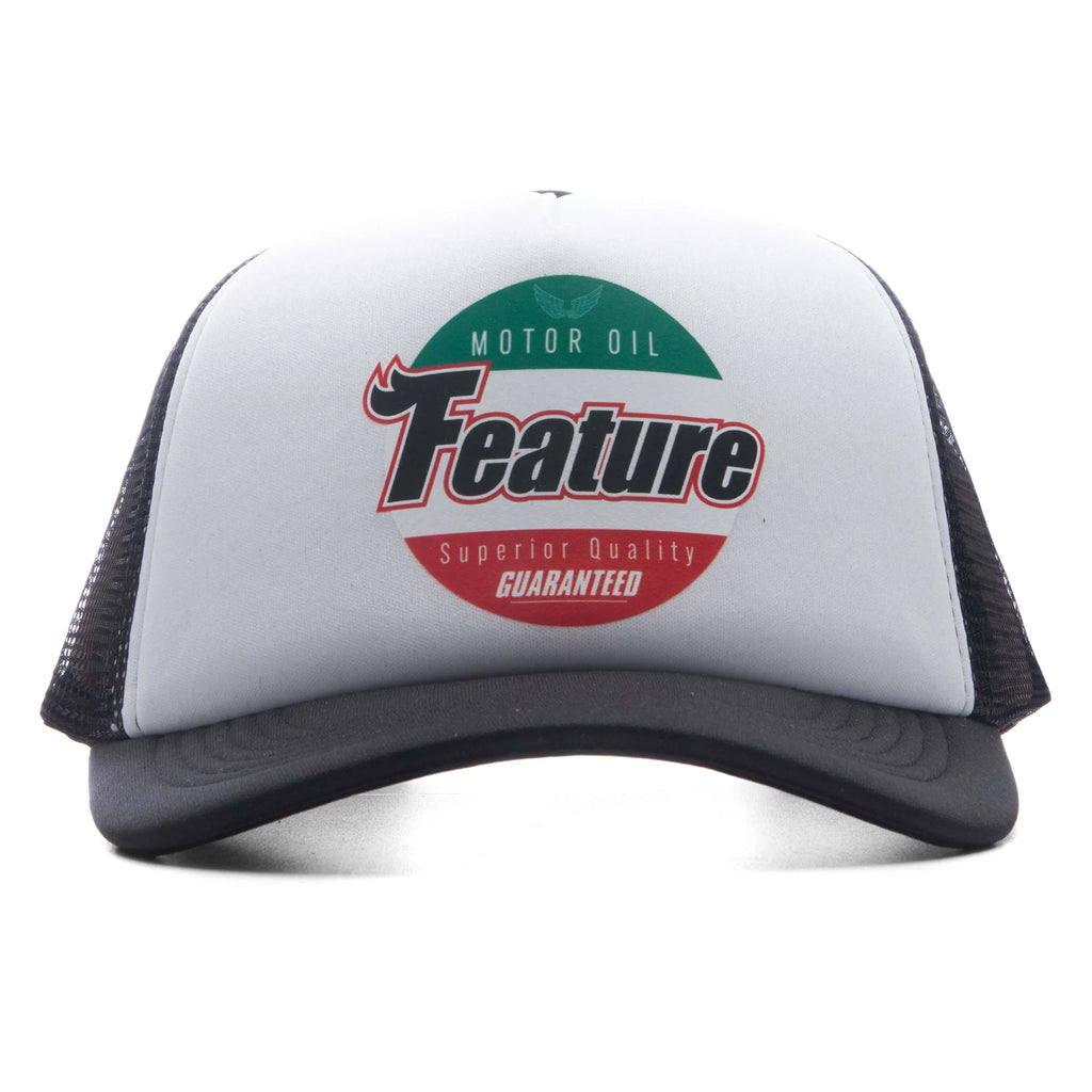 Motor Oil Trucker Black White