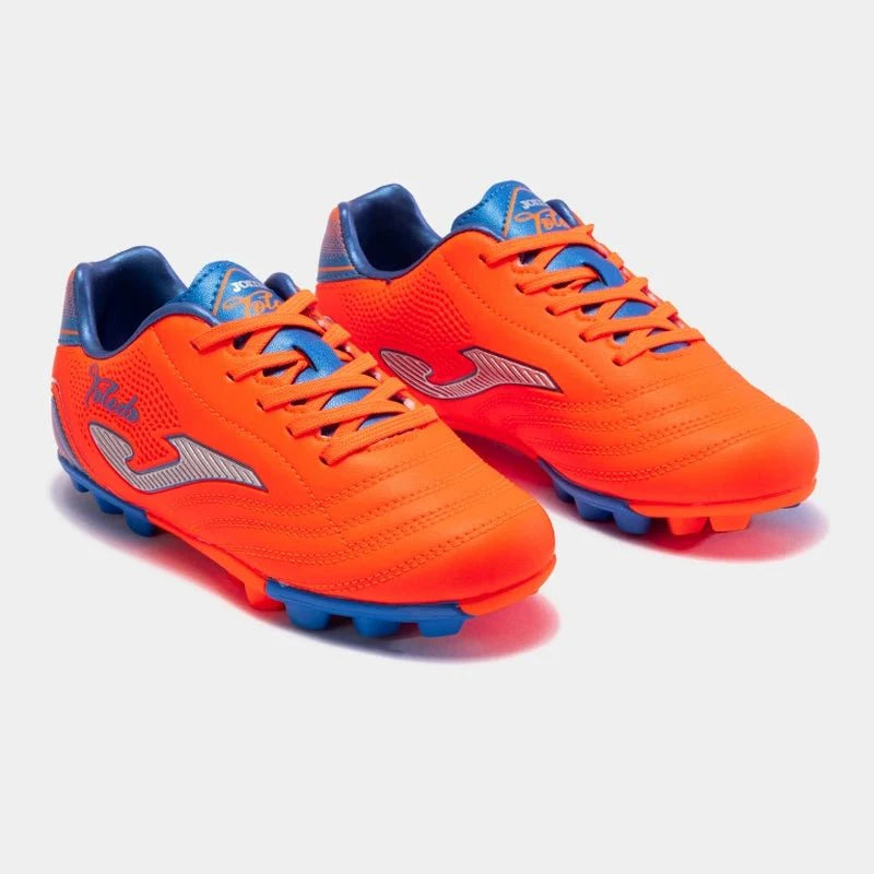 JOMA Toledo JR 2308 HG FG Firm Ground Youth Soccer Cleats Orange Royal