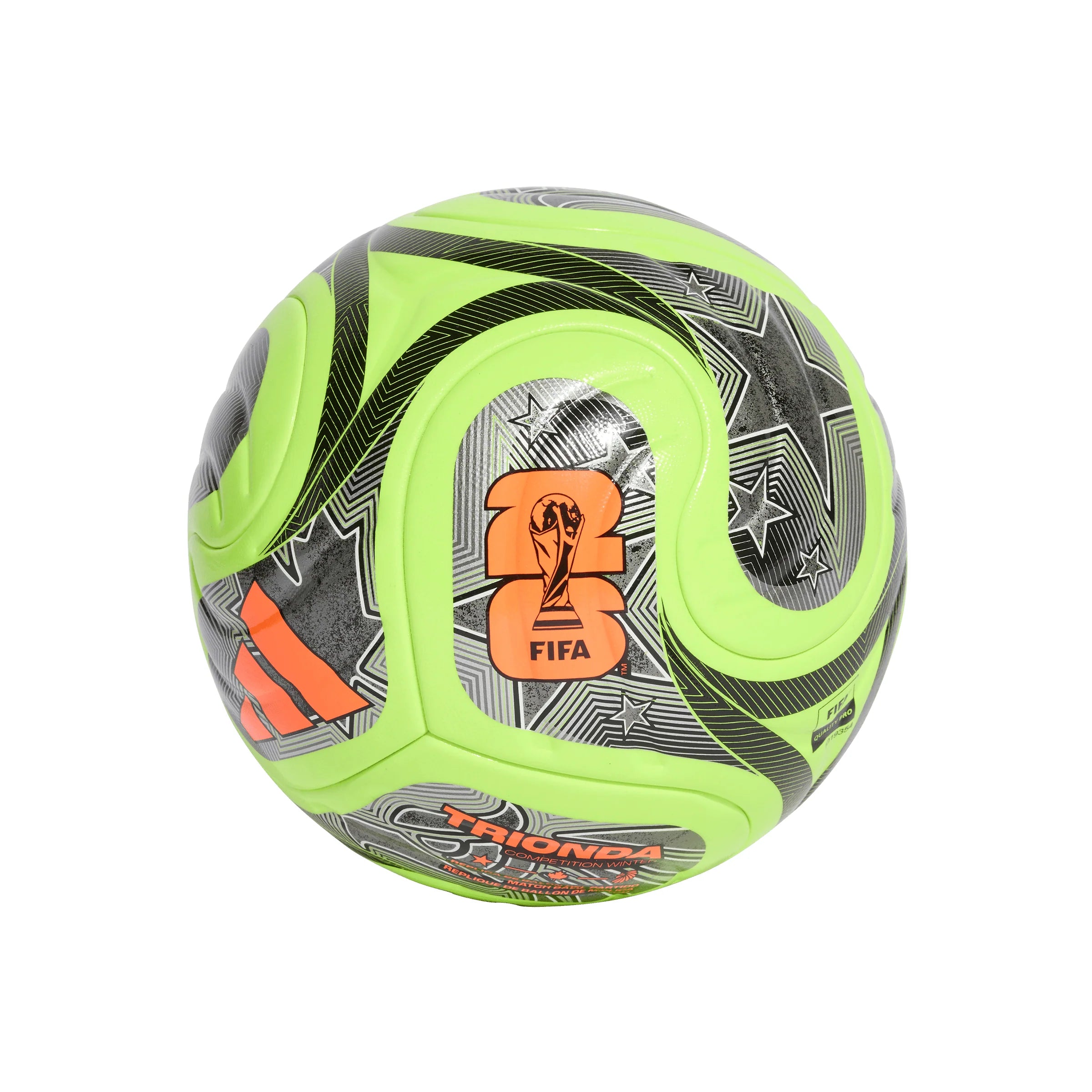 adidas WC Com WTR Soccer Ball Lemon Black Iron