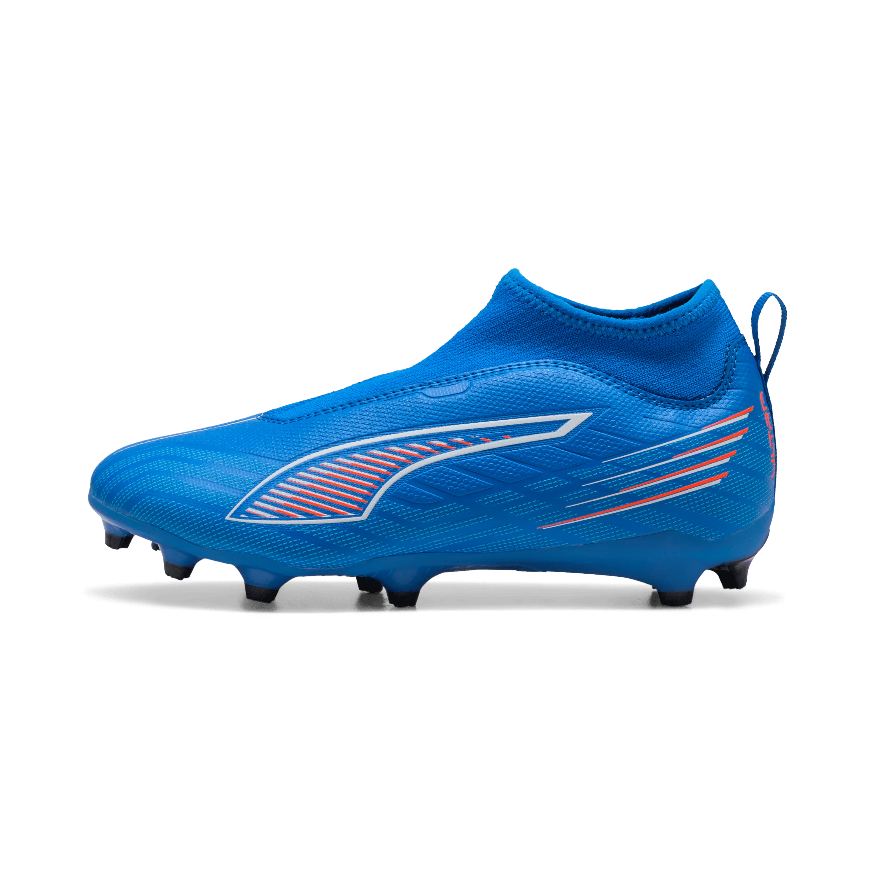 PUMA Ultra 6 Match Laceless FG AG Firm Multi Ground Kids Soccer Cleats Blue White