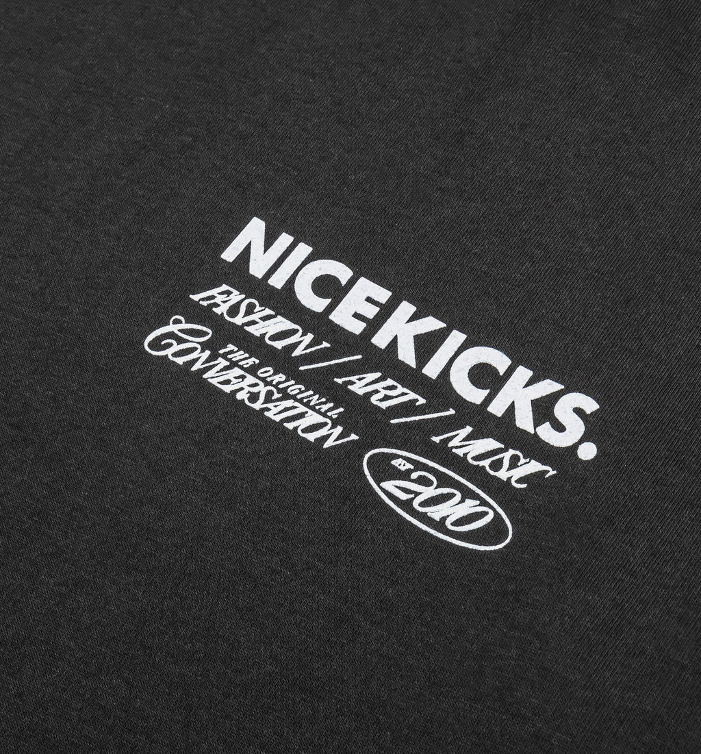 Be Nice Graphic Mens Short Sleeve Shirt Charcoal