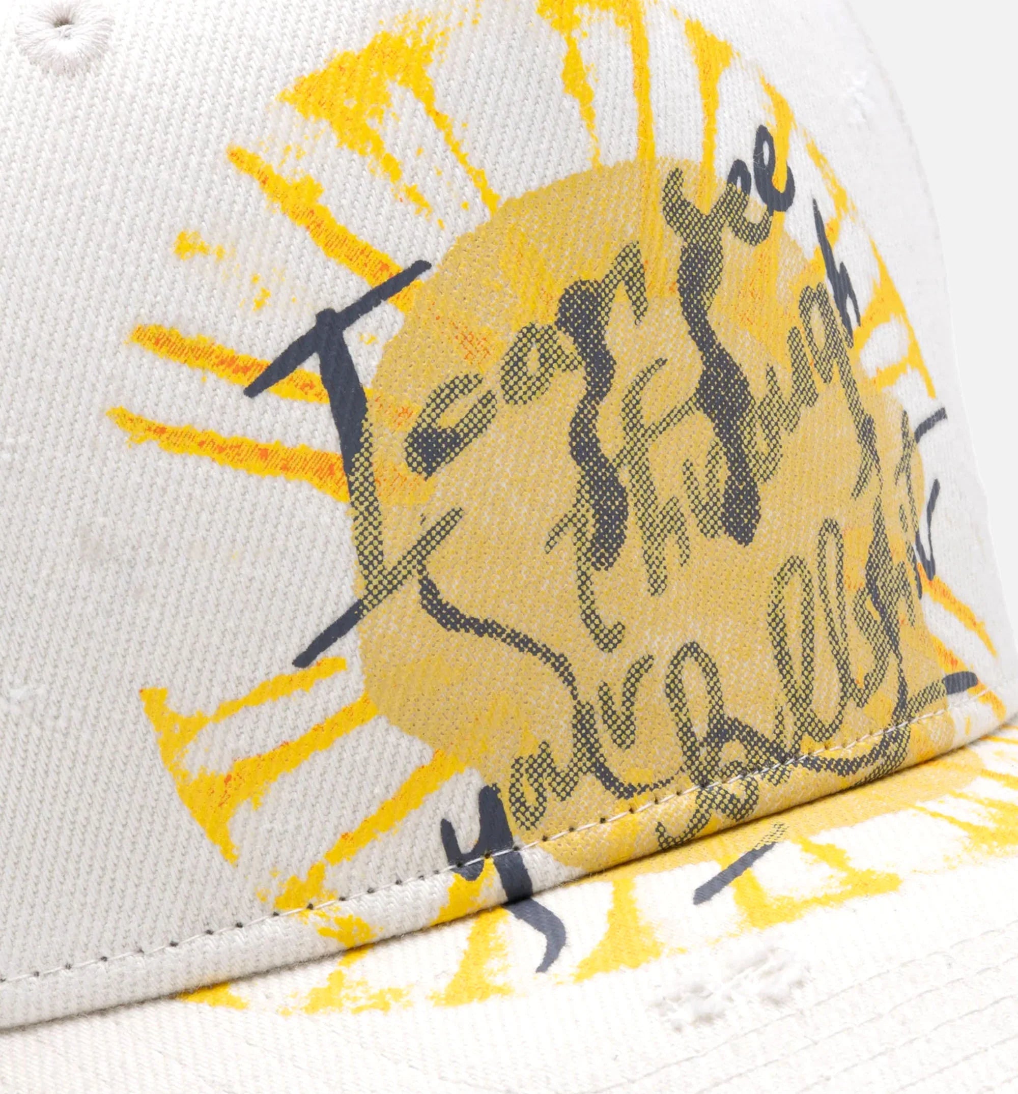 Transparency Cap Mens Hat White Yellow