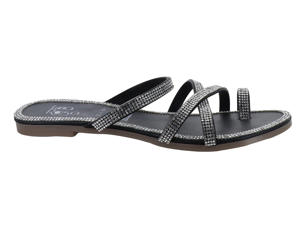 Sandalias Luna Rosa Piedra Plata para Mujer