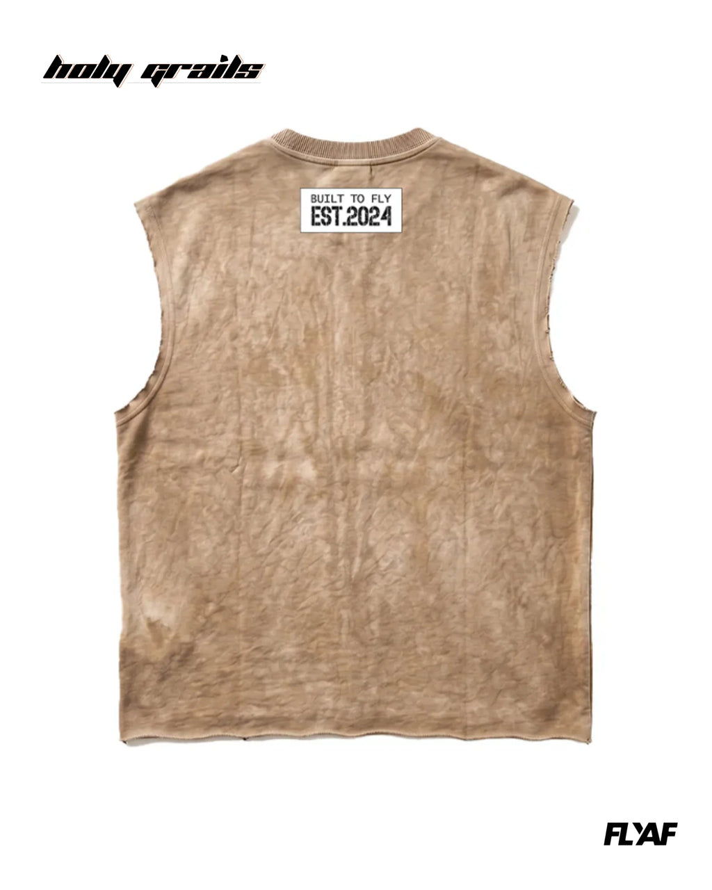 AF FLY Distressed Beige Vest HG x FLYAF