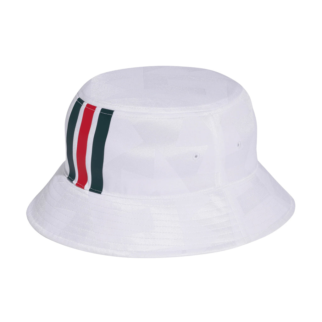 adidas Mexico Soccer Bucket Hat White Aurora Ivy