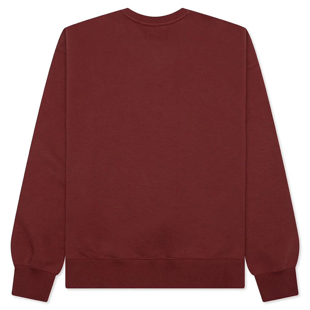 Brooklyn Fleece Holiday Crewneck Redstone Black