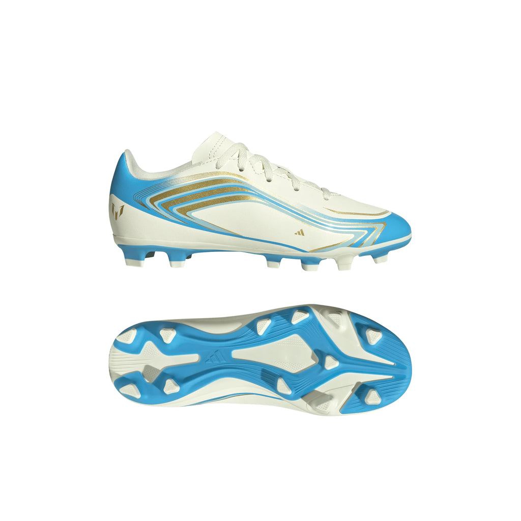 adidas F50 Messi Club FG MG Firm Ground Multi Ground Youth Soccer Cleats Blue
