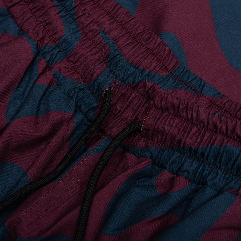 Splashed Swim Shorts Burgundy