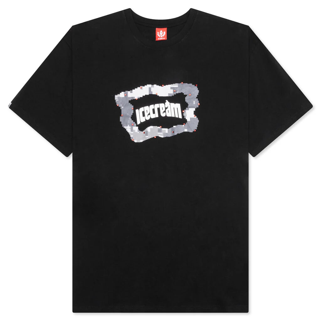 Blurred S S Tee Black